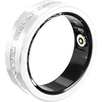 Cnbro diamond accented smart health ring front view