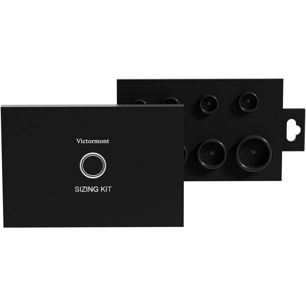 Victormont smart ring sizing kit front view showing 8 sample rings