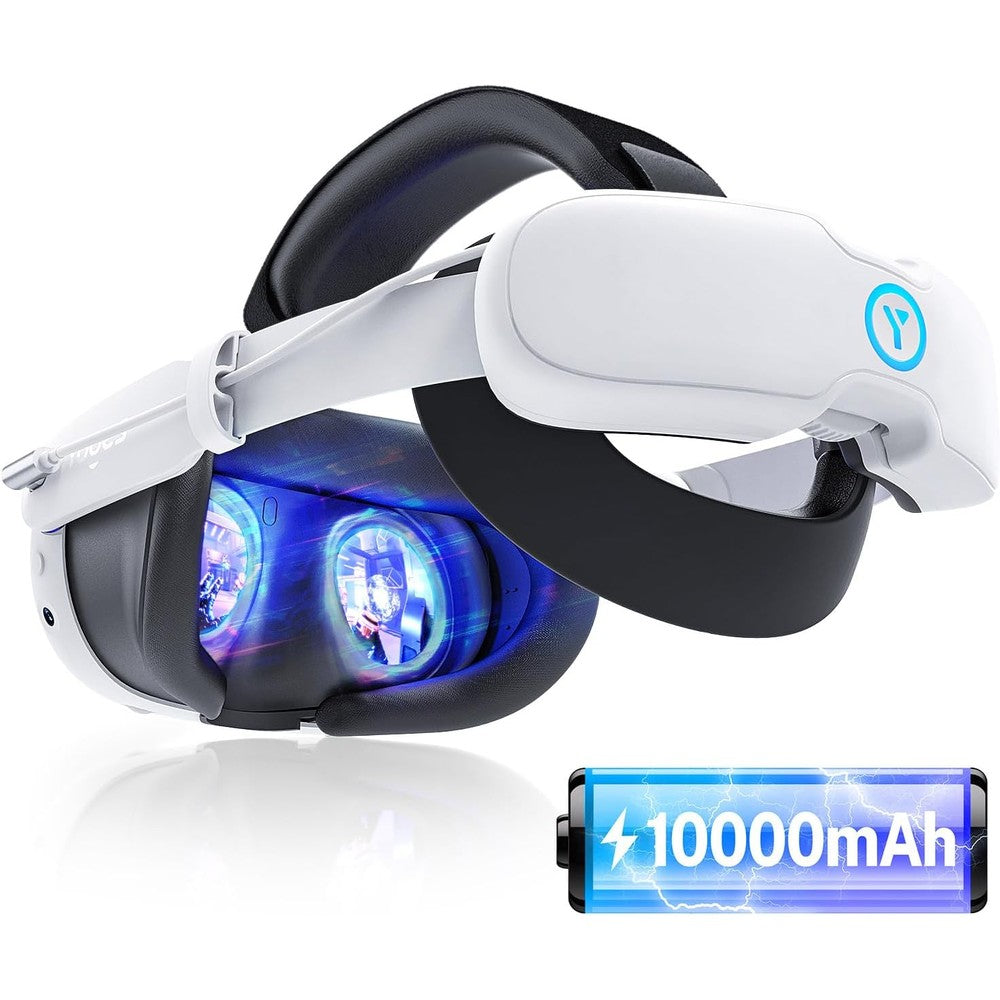 Yoges 10000mAh battery head strap for Meta Quest front view
