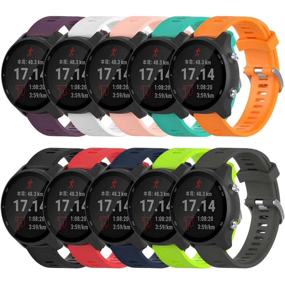 QGHXO premium silicone replacement band showing the front view of the athletic sport strap layout.