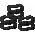 E ECSEM strap loop fastener rings front view showing black silicone design
