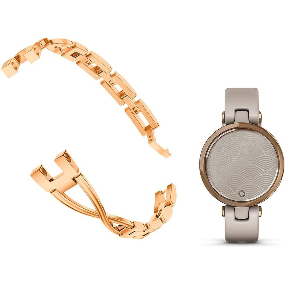 C2D JOY Stainless Steel Strap for Garmin Lily front view rose gold jewelry replacement band