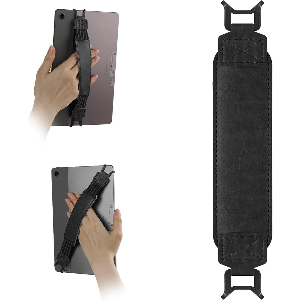 HoYiXi soft hand strap attached to the back of a tablet.