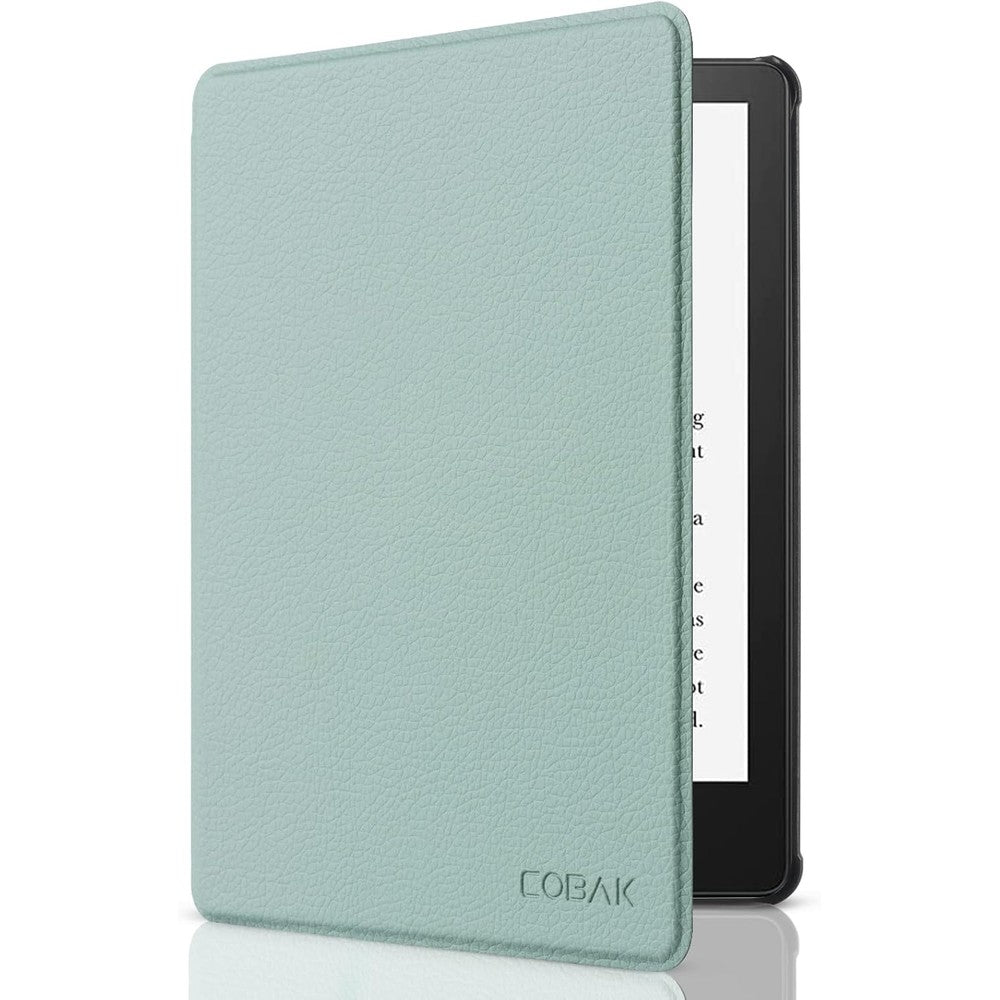 CoBak sage green smart case for Kindle Paperwhite front view