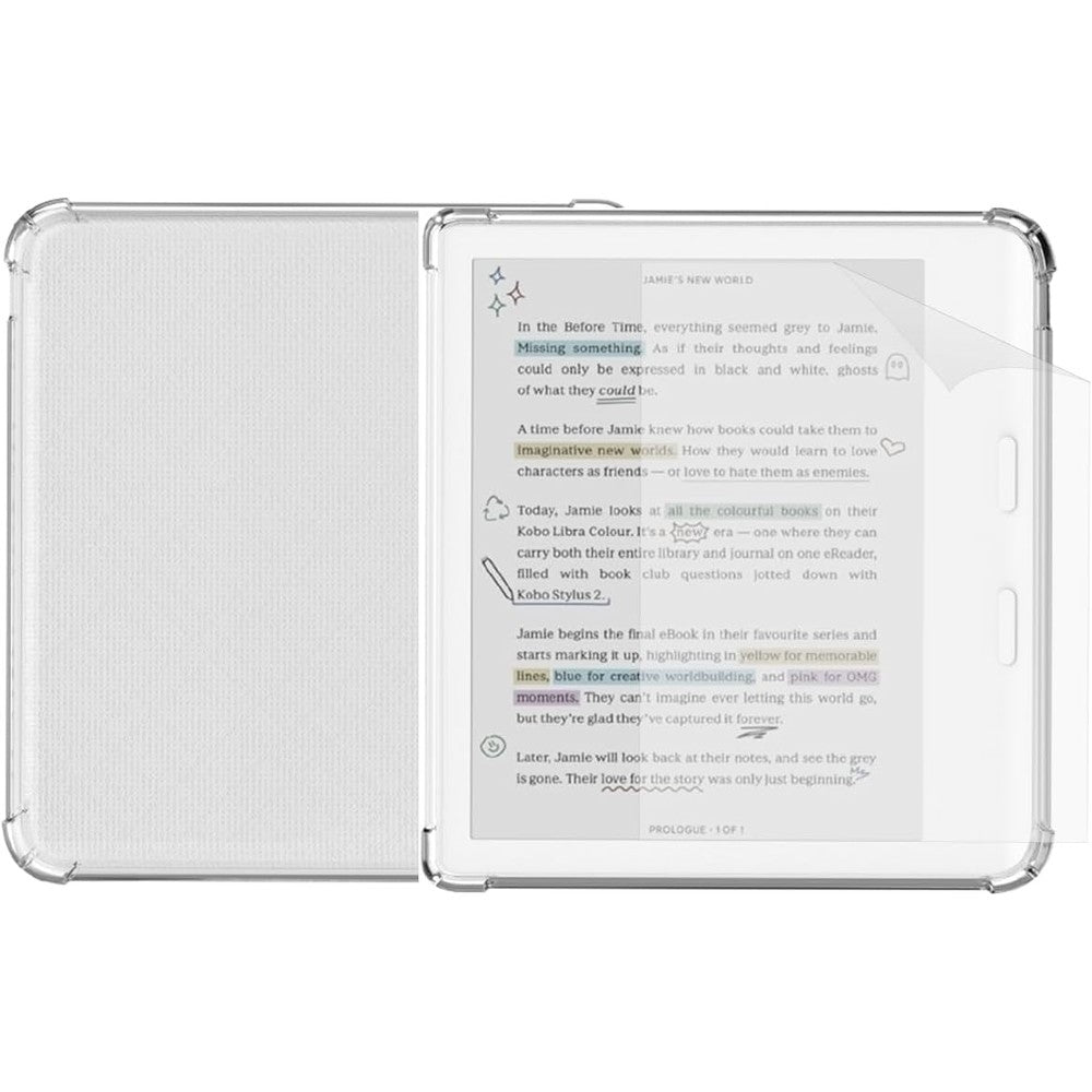 HNSBXQ clear case for Kobo Libra Colour front view