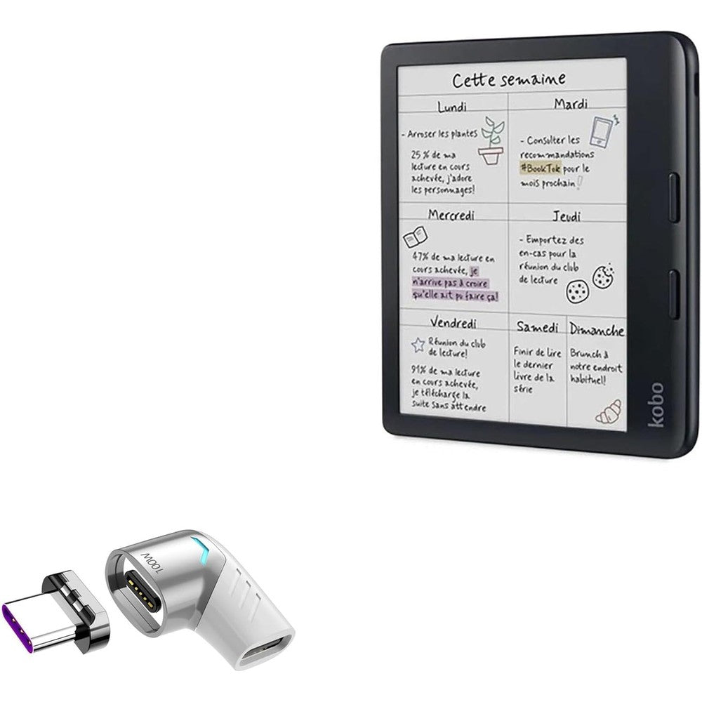 BoxWave MagnetoSnap PD Angle Adapter for Kobo Libra Colour front view