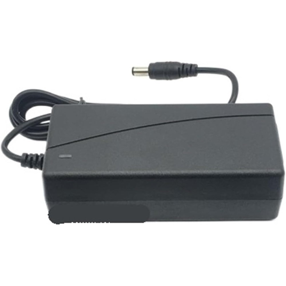 Saish Solutions 53V 2.3A power adapter front view with barrel connector