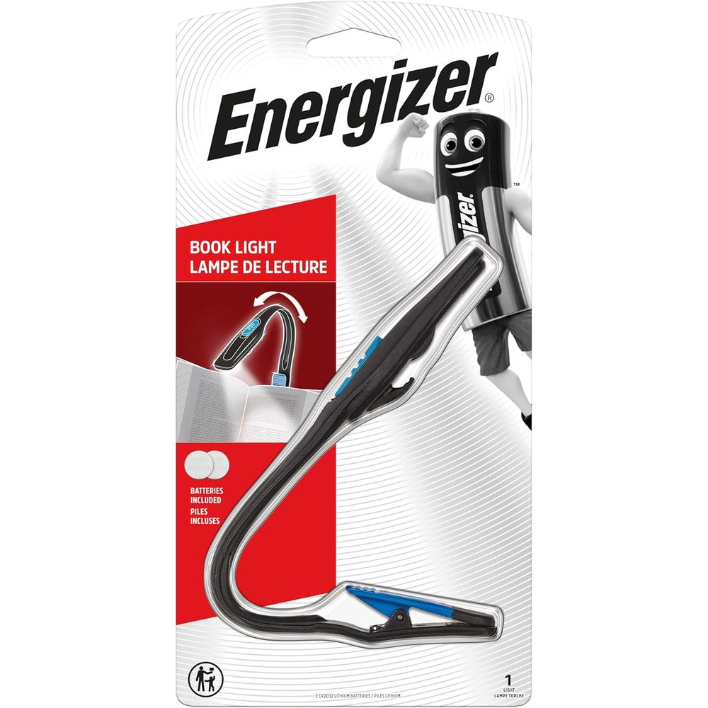 Energizer Readinglight Booklite front view with clip