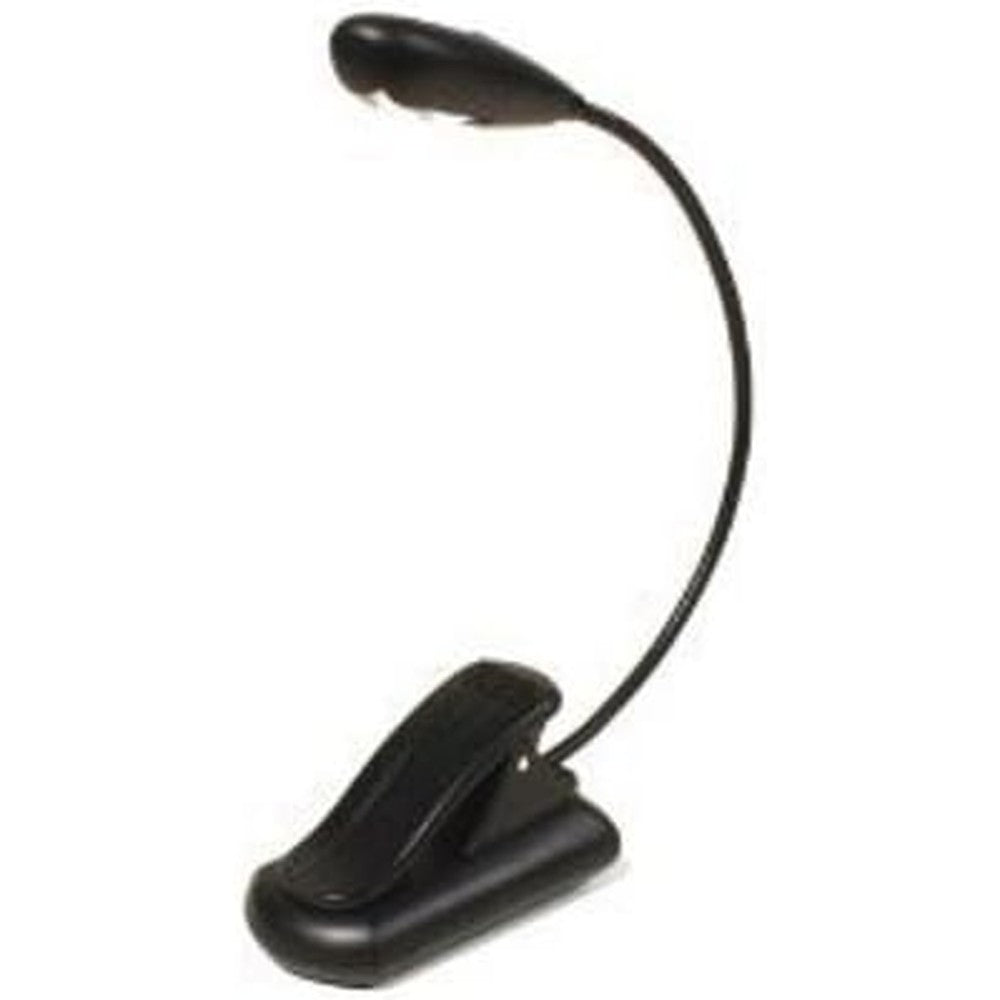 Navitech clip on flexible reading light front view attached to e-reader