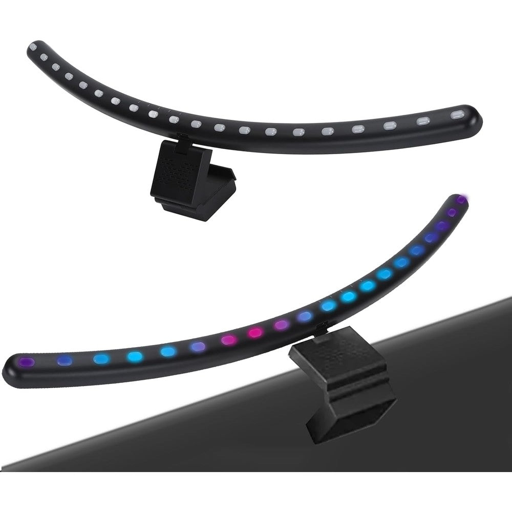 Curuk Ashata curved monitor light bar front view with RGB lights