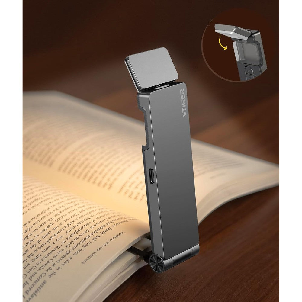 Vtiger foldable LED reading light front view