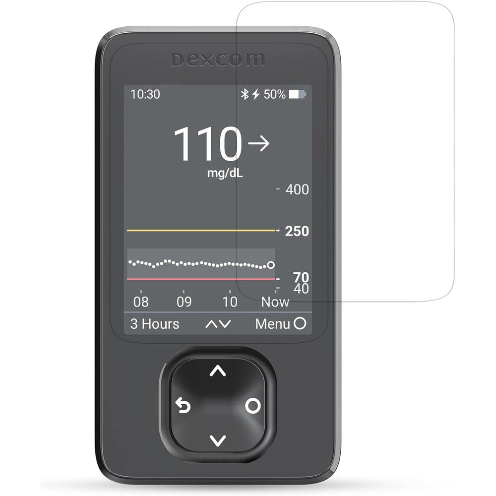 SNK flexible tempered glass screen protector for Dexcom receiver front view