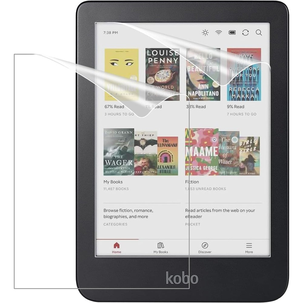 MoKo 2-Pack anti-glare screen protector for Kobo Clara front view