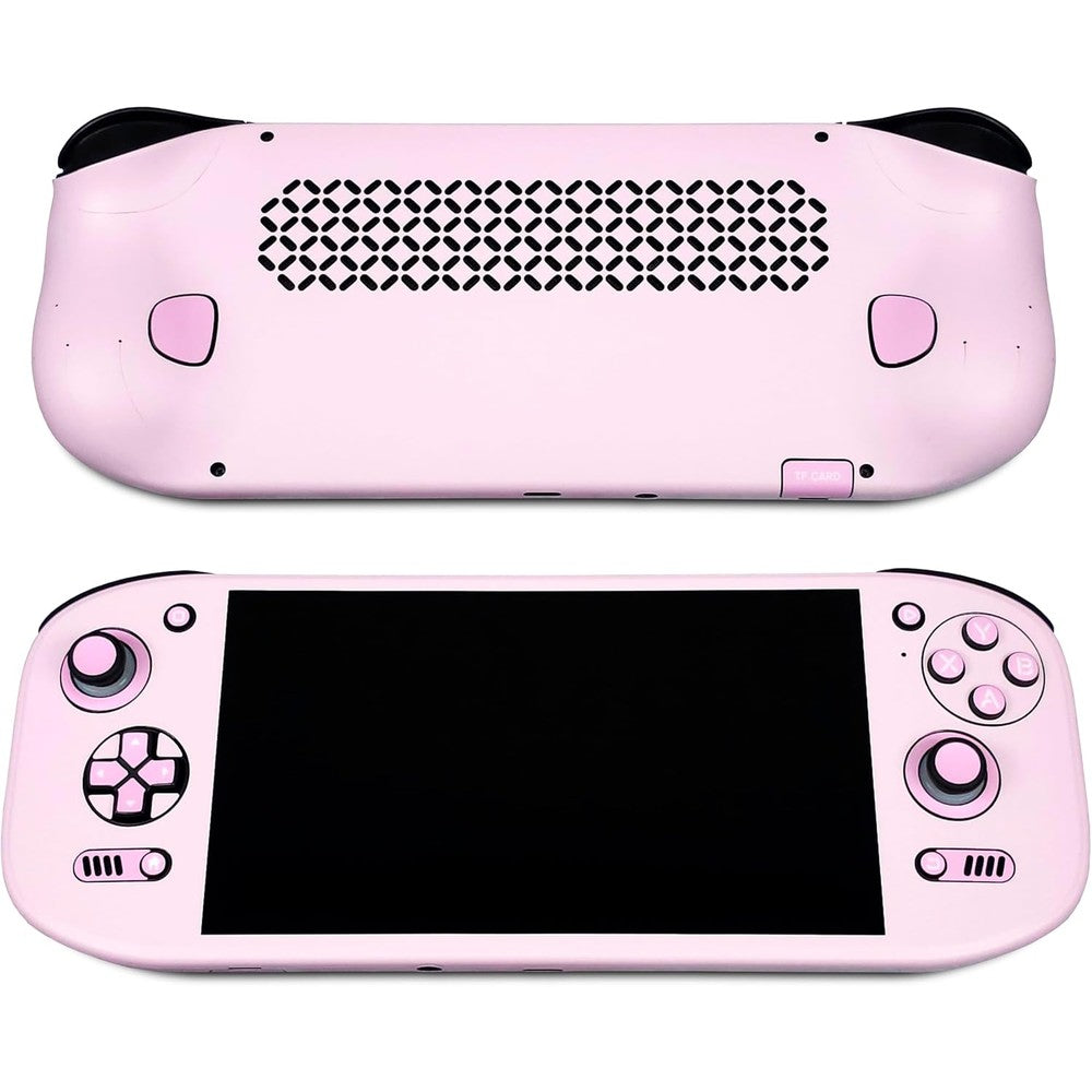 Pop Skin Pink Edition matte vinyl skin on AYN Odin2 Portal front view