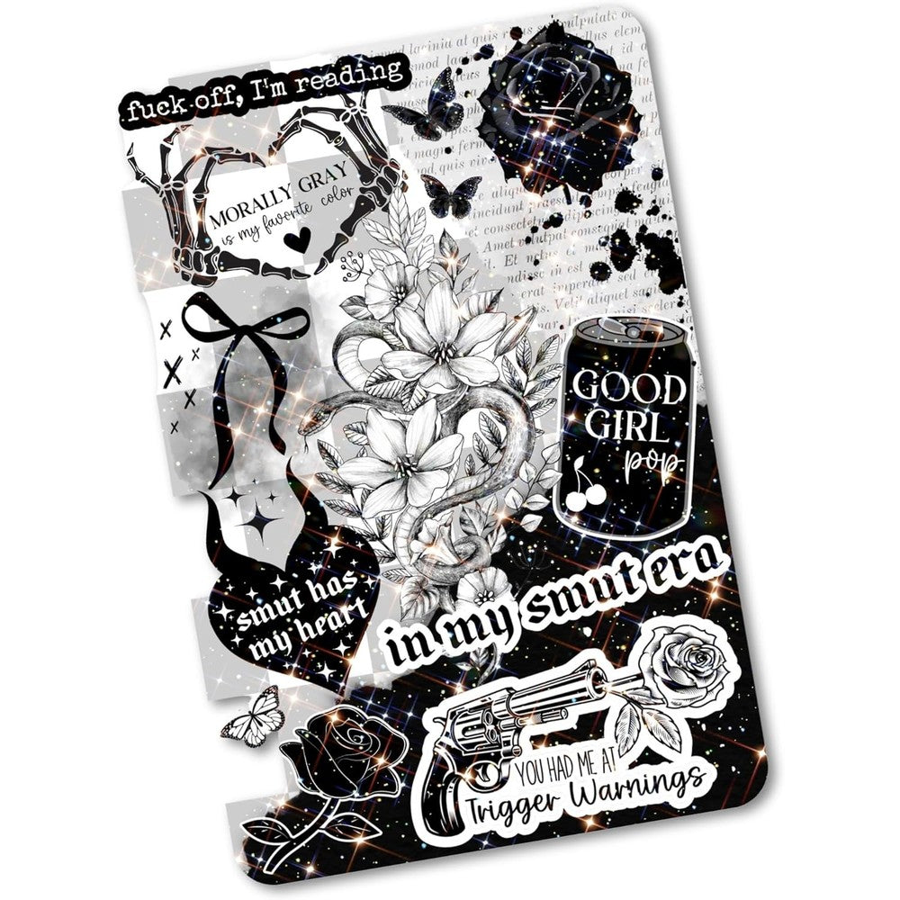 Appalachian Artisans Gothic black and white Kindle Paperwhite 12th Generation cardstock insert front view.