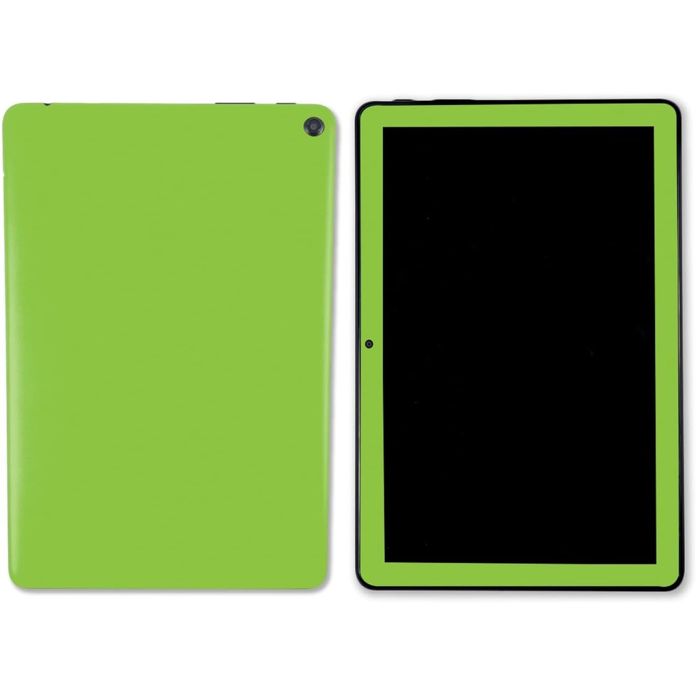 MightySkins solid lime green vinyl wrap front view on tablet device