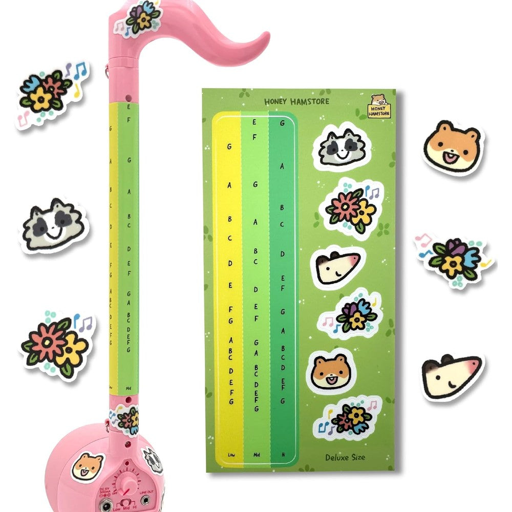 Honey Hamstore musical note sticker set for Otamatone Deluxe front view