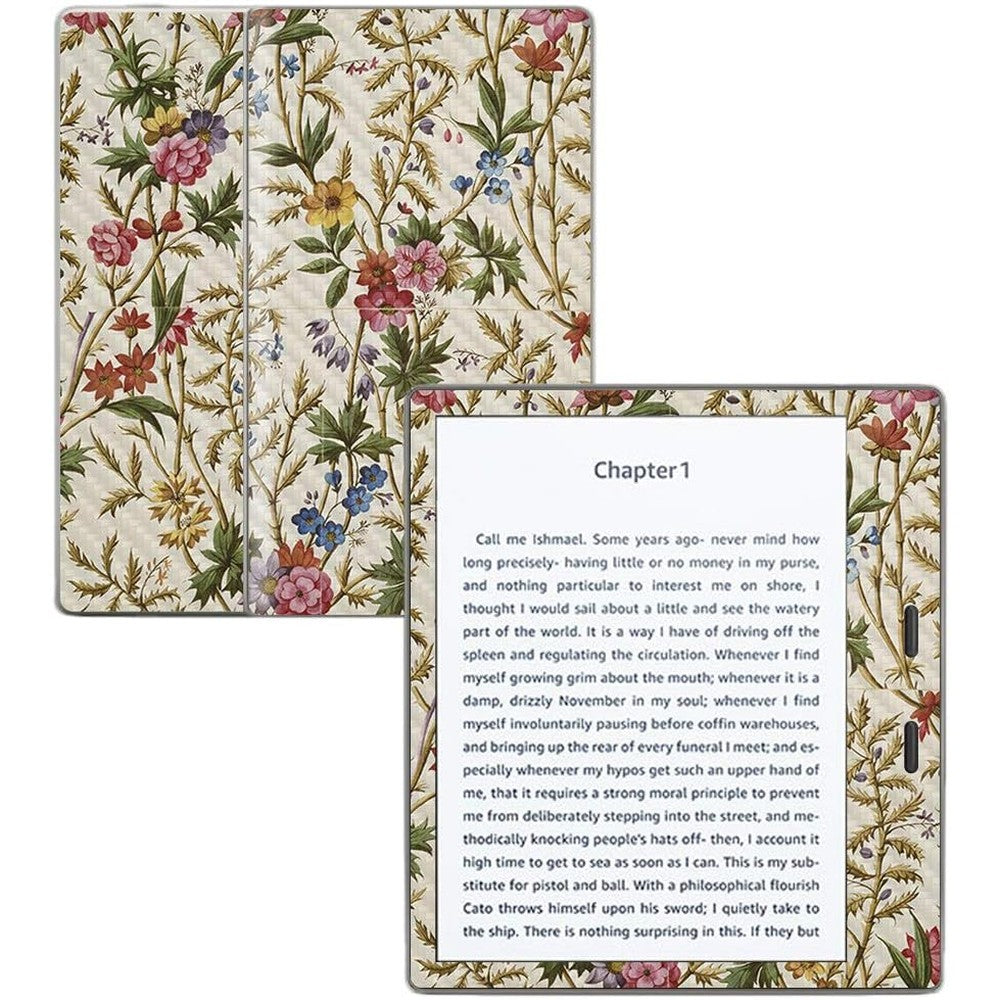 MightySkins carbon fiber skin for Kindle Oasis 7 inch Seaweed design