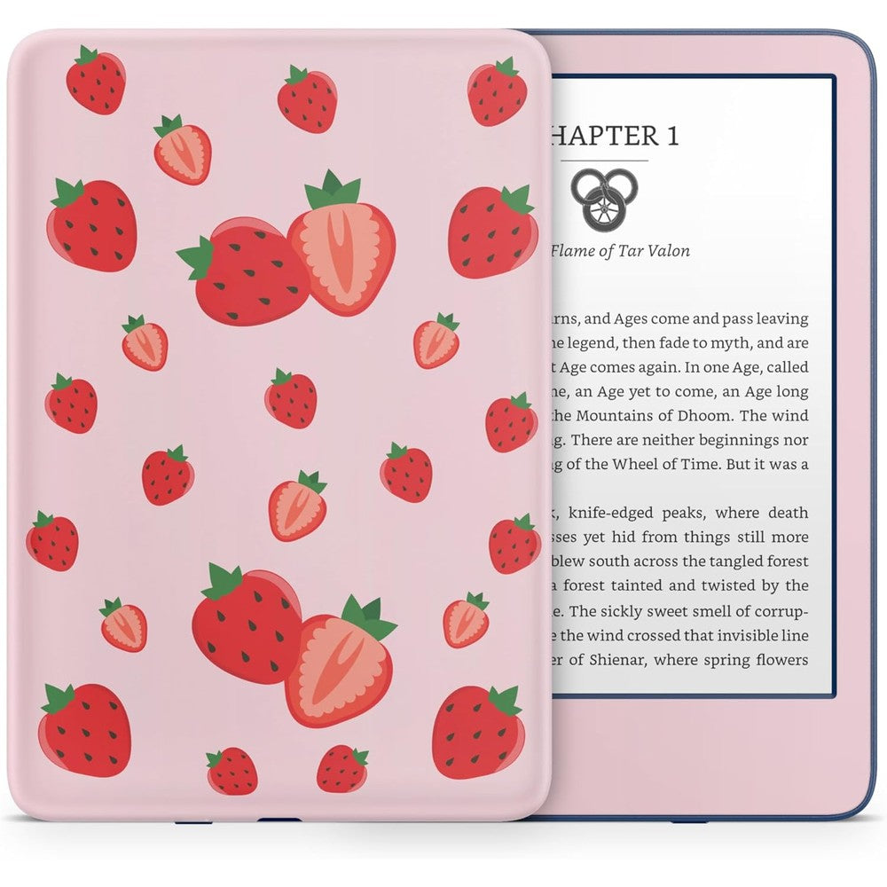 Tacky Design Strawberry Skin on Kindle Paperwhite front view