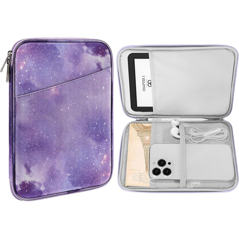 MoKo 6-7 inch e-reader sleeve bag front view starry purple
