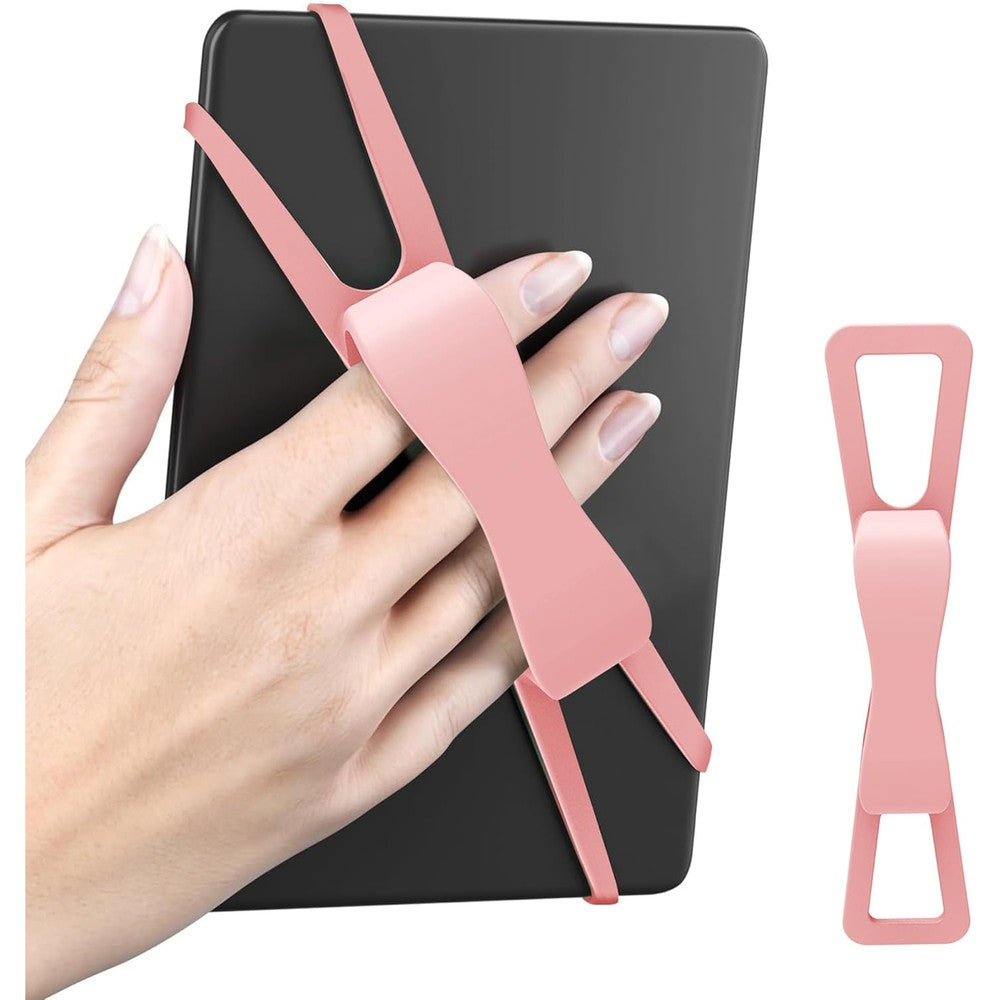Septbeam pink silicone hand strap holder for Kindle front view