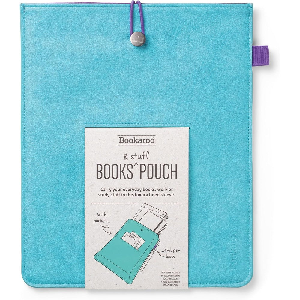 Bookaroo Books And Stuff Pouch Turquoise front view