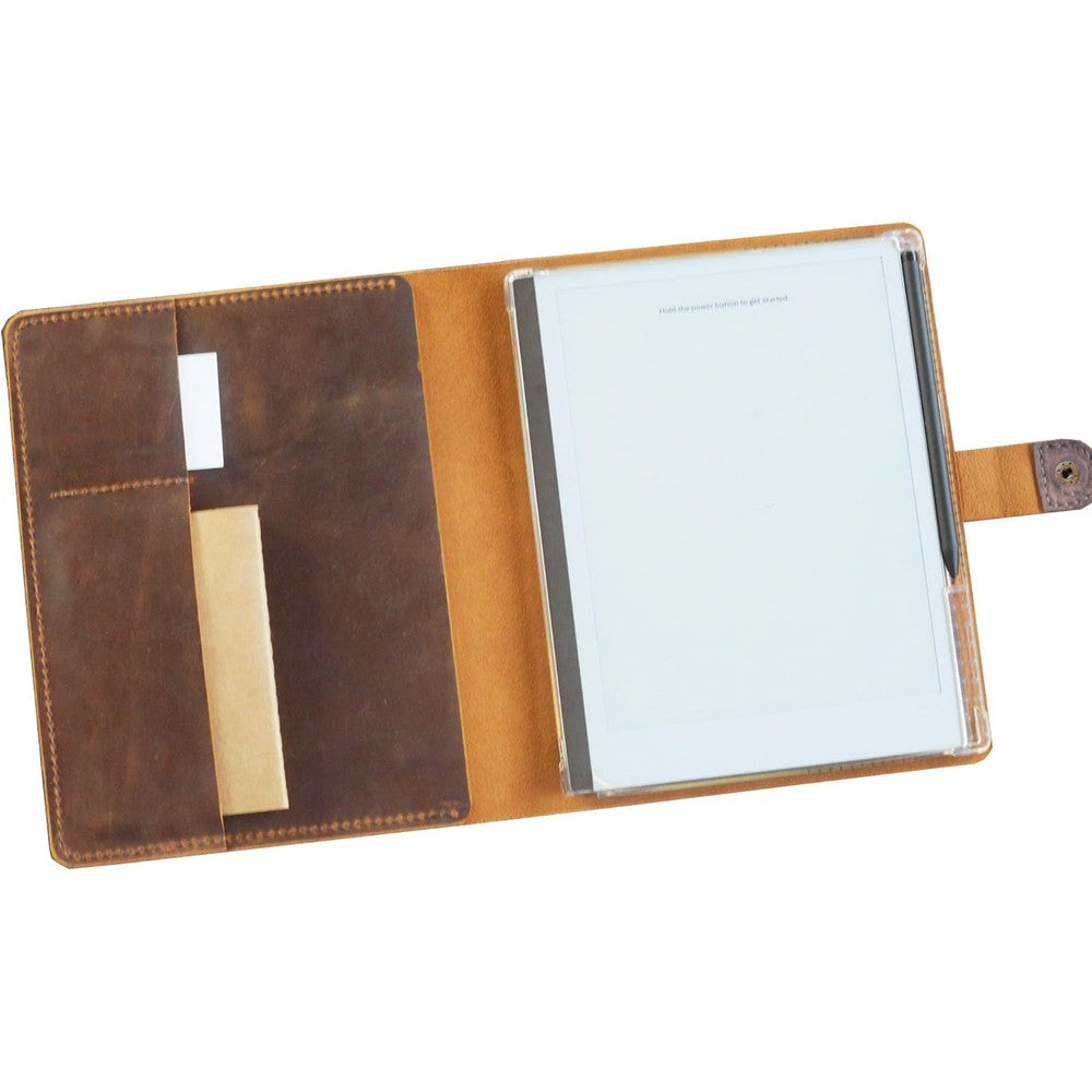 Extra Studio genuine leather case for Remarkable Paper Pro front view