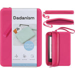 Dadanism 6-7 inch silicone clutch in raspberry front view