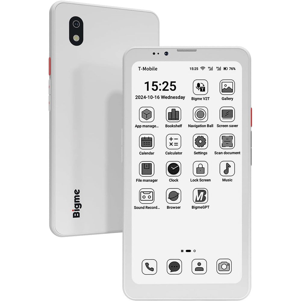 Bigme HiBreak Pro front view showing the 6.13-inch E-Ink display.