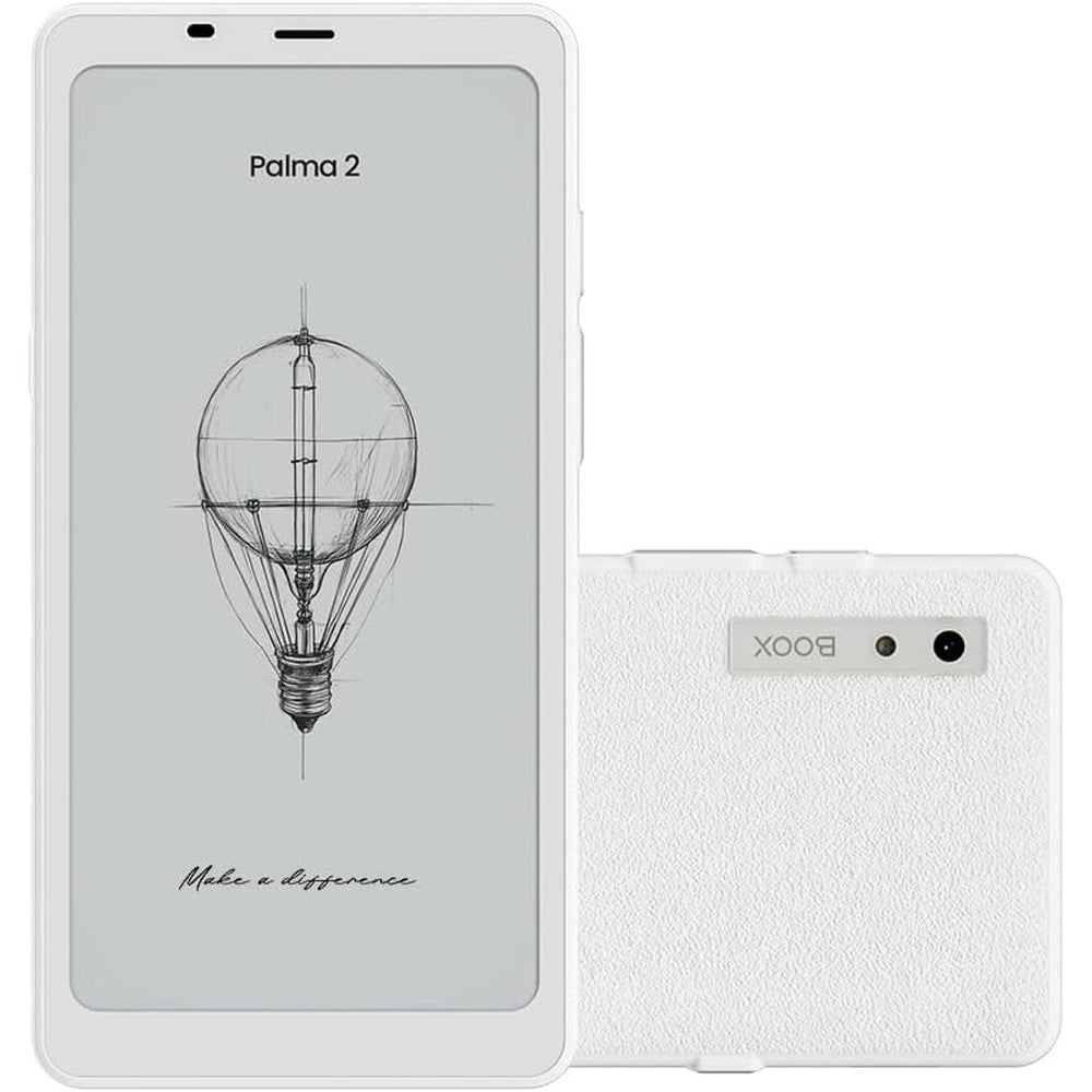 Boox Palma 2 mobile e-paper reader front view off white color