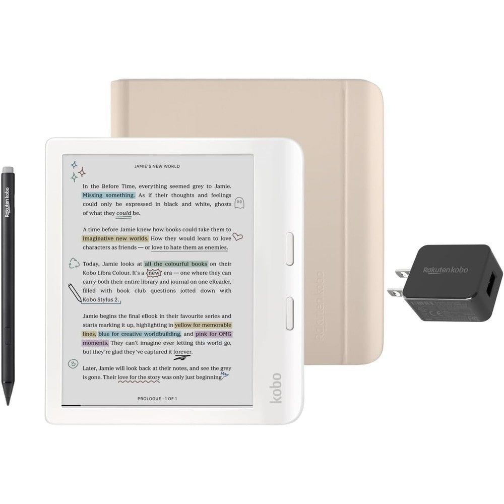 Kobo Libra Colour White eReader front view