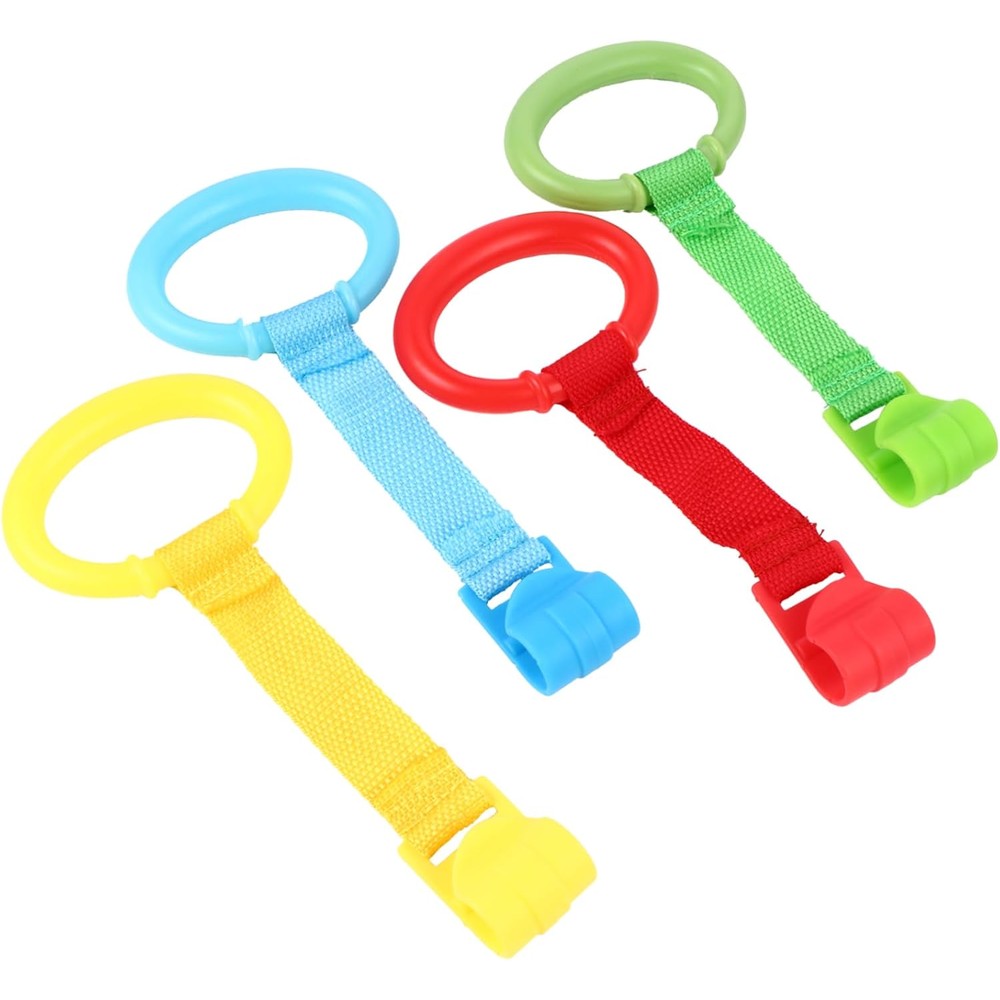 Imikeya baby playpen pull up rings set of four