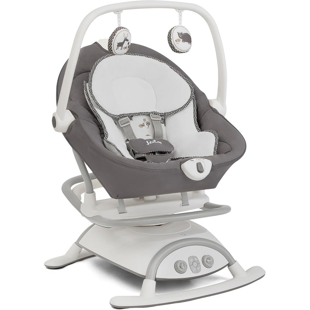 Joie Cinnamon 2-in-1 Glider and Rocker front view in Frankie pattern