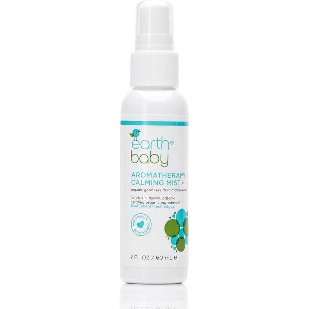 Earth Baby Aromatherapy Calming Mist Plus front view bottle