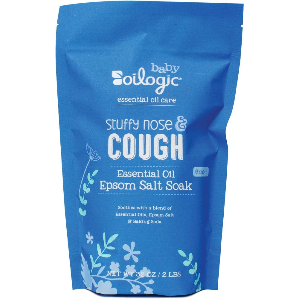Oilogic Stuffy Nose and Cough Epsom Salt Soak 32 Ounce front view