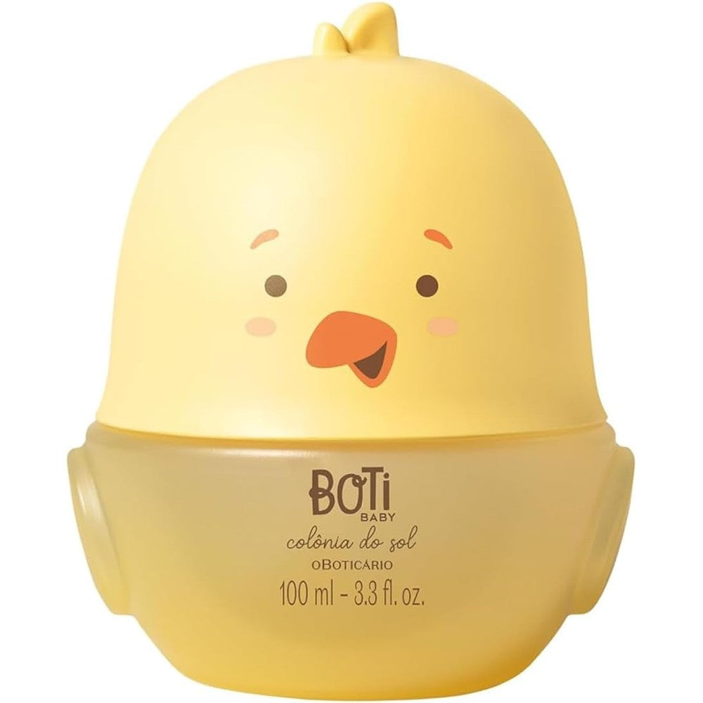 O Boticário Boti Baby Sun Cologne 100ml front view in yellow bottle