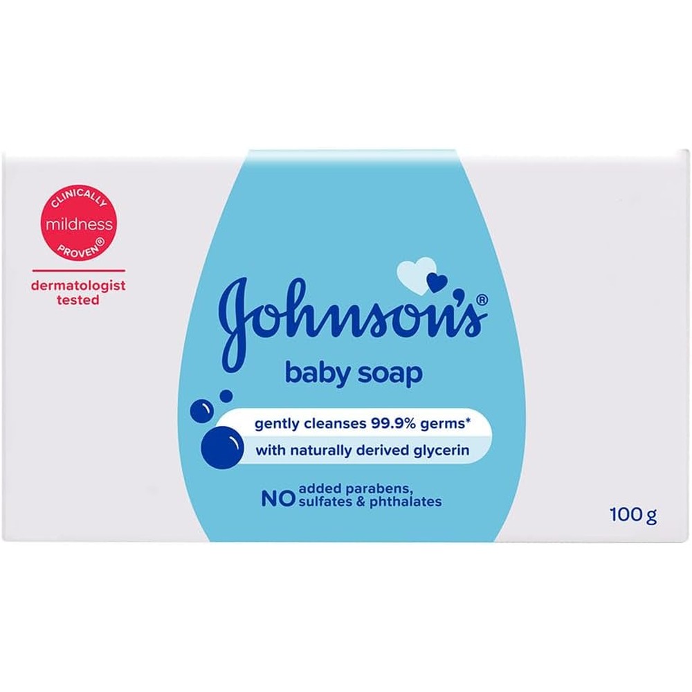 Johnson's Baby Soap White 100g front view packaging