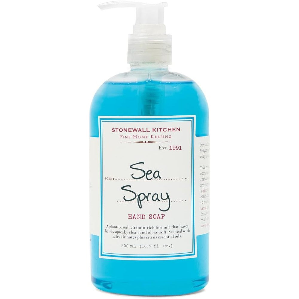 Stonewall Kitchen Sea Spray Hand Soap front view pump bottle