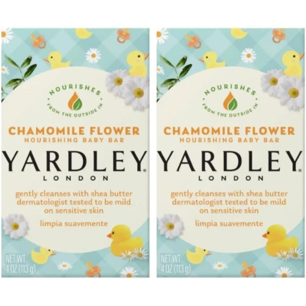 Yardley London Chamomile Flower Nourishing Baby Bar front packaging view