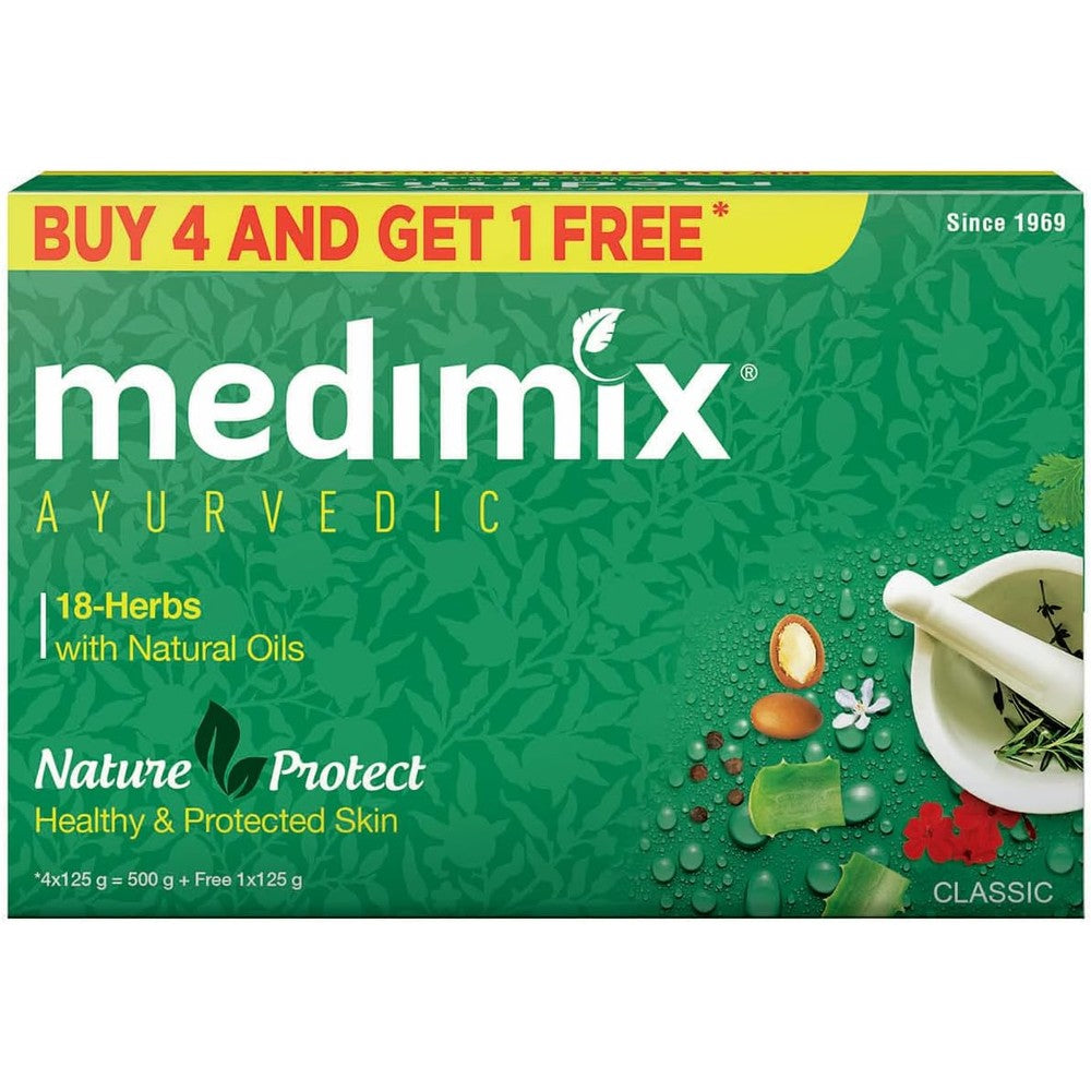 Medimix Ayurvedic Classic 18 Herbs Soap pack front view