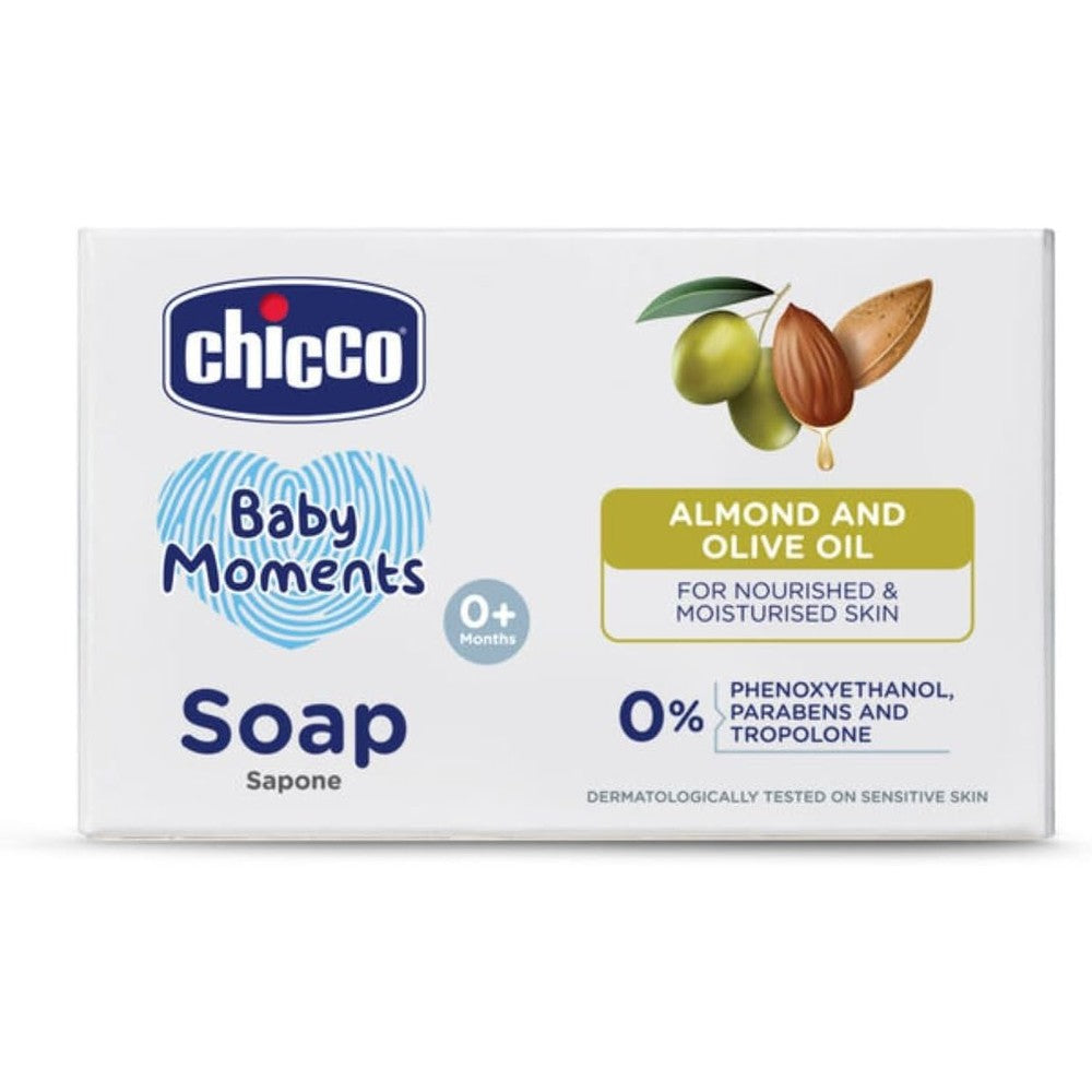 Chicco Baby Moments Soap 75g front packaging view