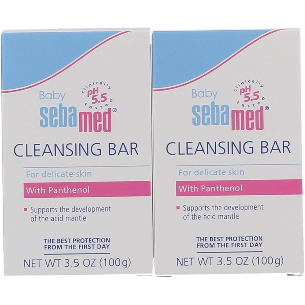 Sebamed Baby Ultra Mild Cleansing Bar Pack of 2 Front View