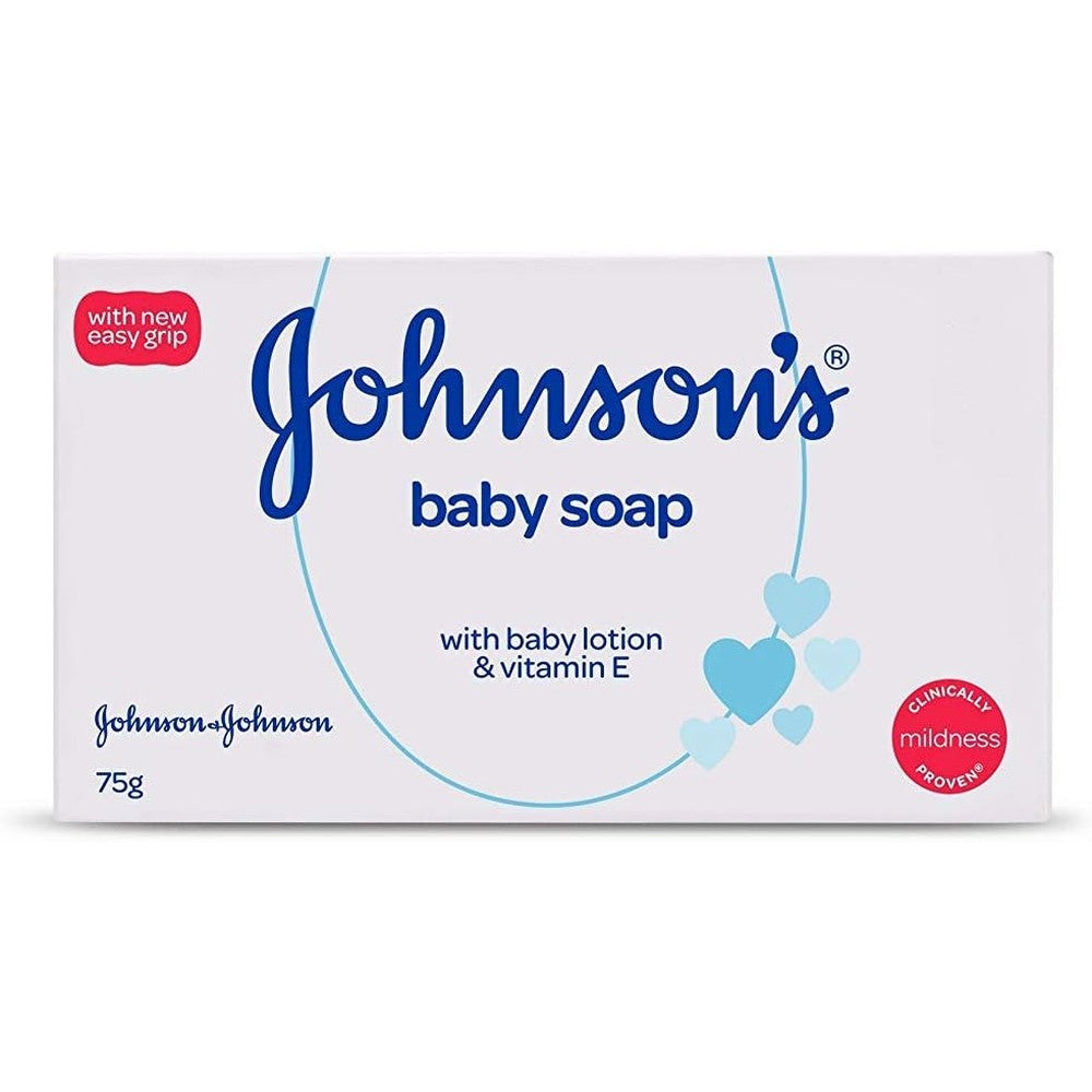 Johnson and Johnson Baby Soap 75g bar front view
