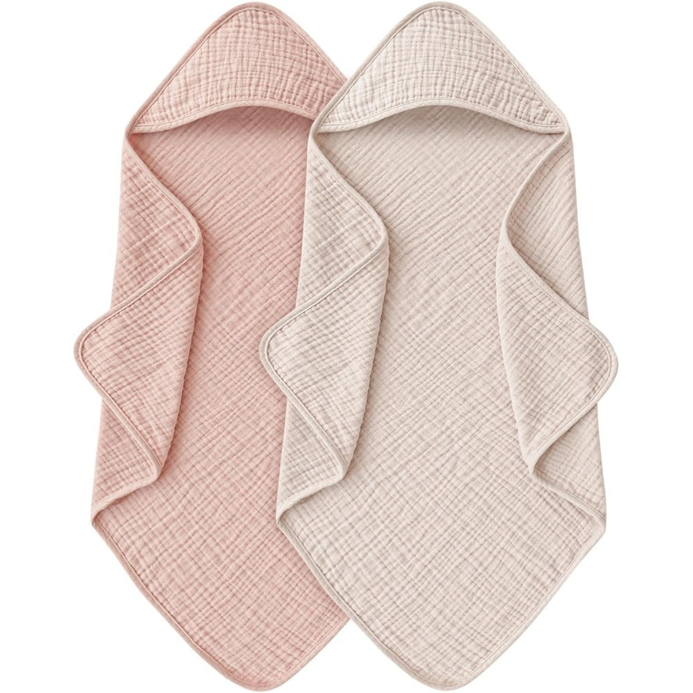 MairMore hooded baby bath towel set front view