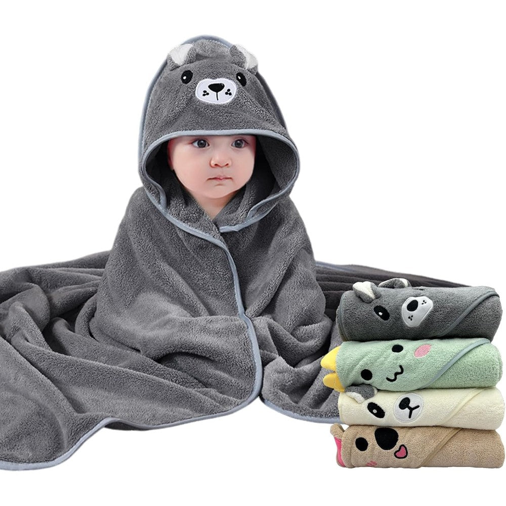 Tmielybs bamboo hooded baby towels 4 pack front view