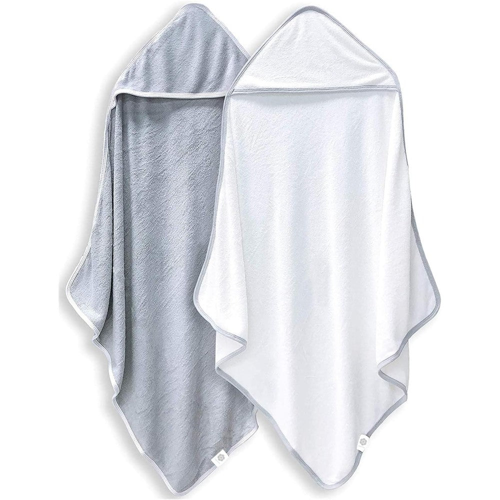 Bamboo Queen 2 pack baby hooded towel front view