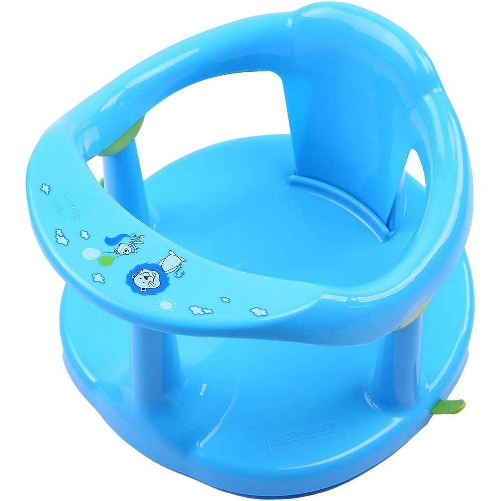 Lucakuins newborn infant baby bath seat blue front view