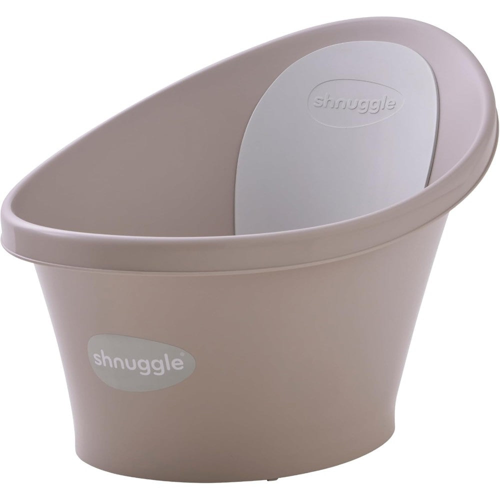 Shnuggle Newborn Baby Bath in Taupe front view