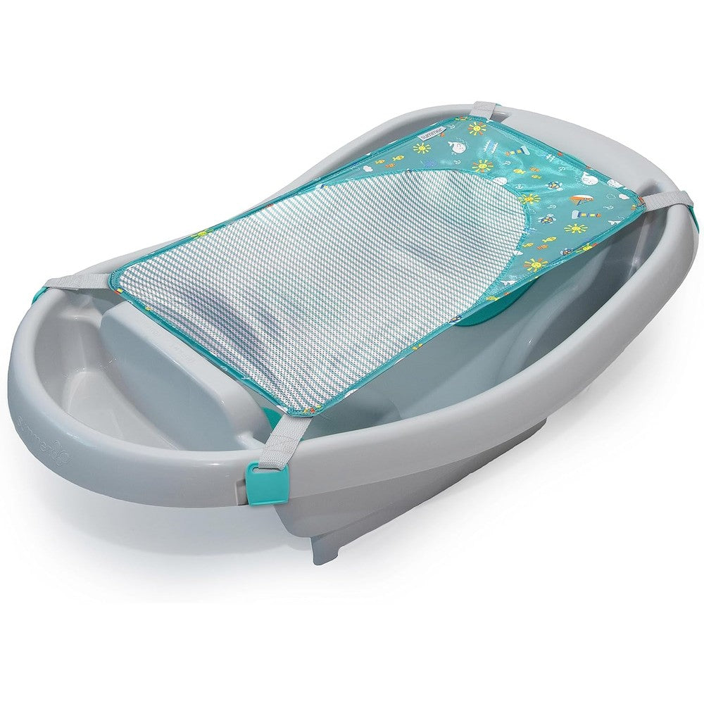 Ingenuity Comfy Clean Deluxe baby bathtub front view gray