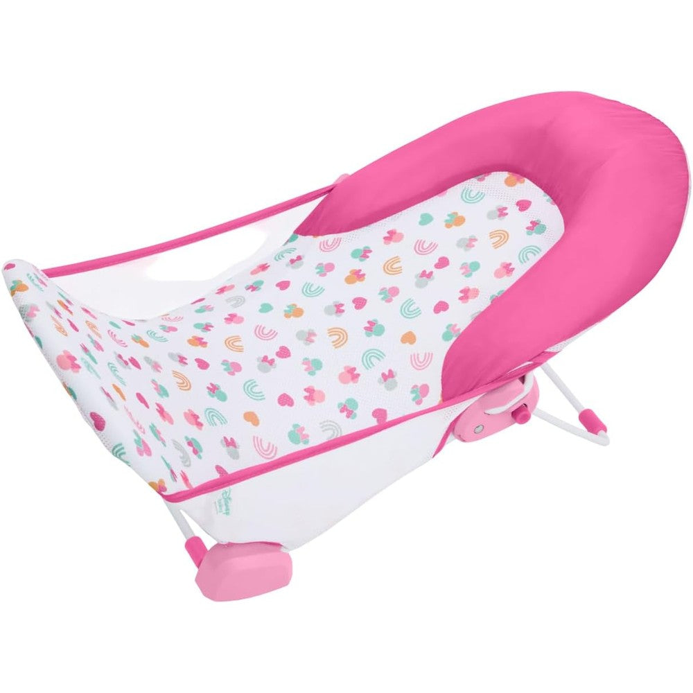 Bright Starts Disney Minnie Mouse foldaway baby bath seat front view